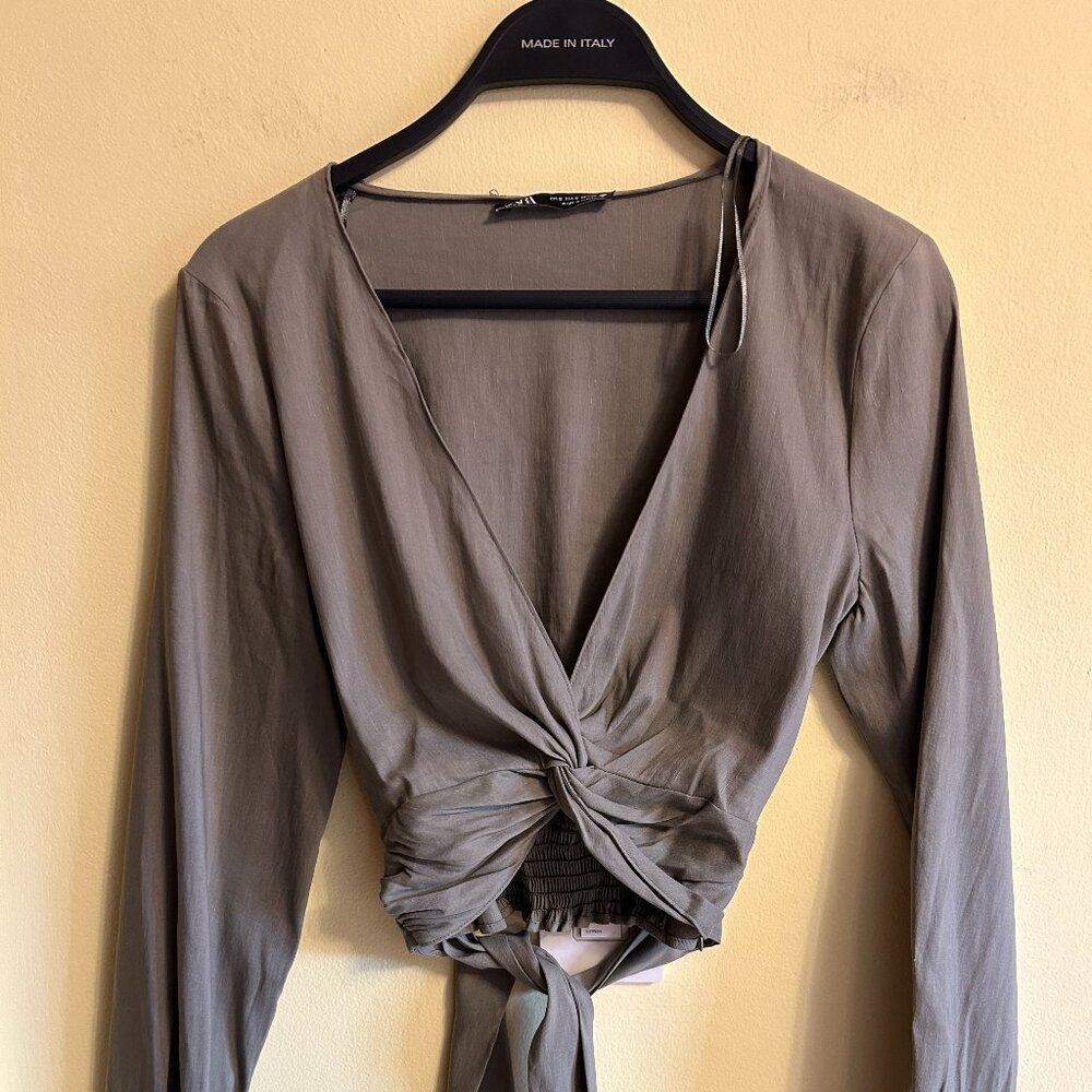 Zara twist front crop top